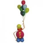 6. Клоун с пучком шаров (воздух,гелий+хай-флот)-900р.